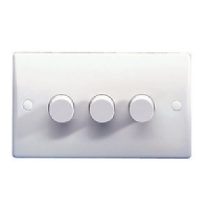 Schneider Ultimate Push Dimmer 3 Gang 2 Way 250W