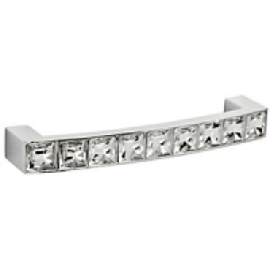 Wickes Acrylic Diamond D Handle Chrome 96mm 2 Pack