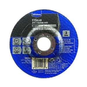 Wickes Metal Grinding Disc 115mm Pack 3 £9.99