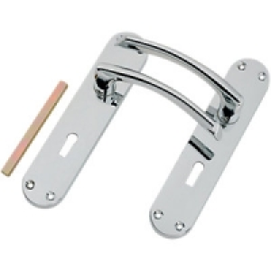 Wickes Dante Lock Handle Polished Chrome Finish