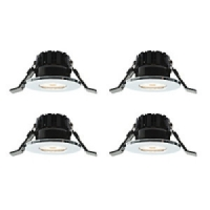 Shield LED 400 Integrated LED Downlight Fixed Chrome 4 Pack