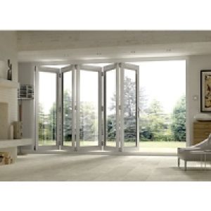Wickes Burman Finished Folding Patio Door White 12ft Wide Re