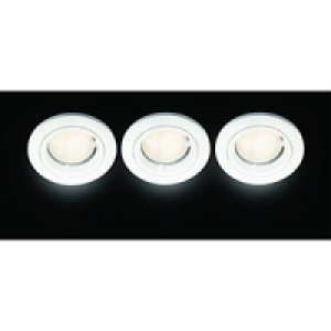Wickes Fire Rated Energy Efficient Downlight White 3 Pack