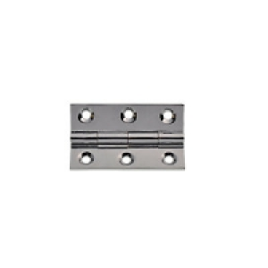 Wickes Butt Hinges Solid Brass Chrome Plated 51mm 2 Pack £3.29