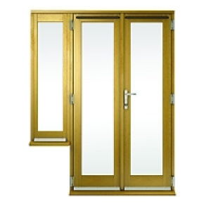 Wickes Albery Pattern 10 Solid Oak French Doors 10ft With 2  £2.59