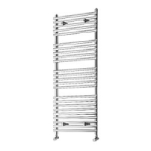 Liquid Round Vertical Chrome 1200x500mm Radiator