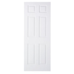 Wickes Woburn Internal Moulded Door White Primed Grained 6 P £26.99