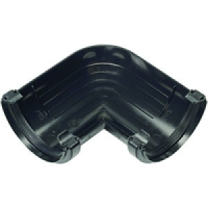 Wickes Black Roundline Gutter 90 Deg Bend £2.99