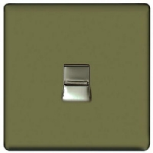 Wickes Telephone Socket Master 1 Gang Pearl Nickel Screwless £13.49