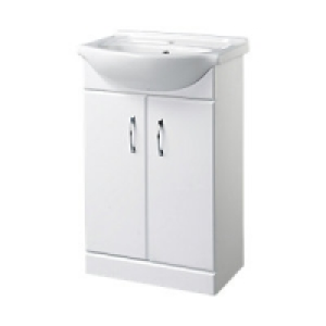 Wickes Regular Vanity Unit Gloss White 525mm &pound;99.00