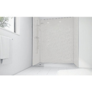 Wickes Patterned White Laminate 1200x900mm 3 sided Shower Pa £700.00