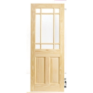 Wickes Truro Internal Softwood Door Pine Glazed 1981x838mm &pound;94.99