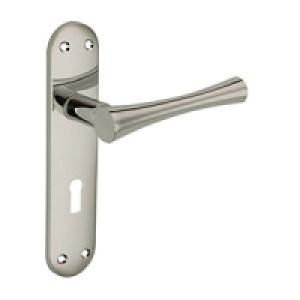 Wickes Bella Lock Handle Satin Nickel Finish £15.65