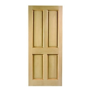 Wickes London External Oak Veneer Door 4 Panel 2032x813mm