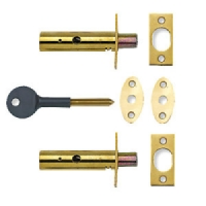 Yale P-2PM444-PB-2 Door Security Bolt Brass Pack 2 £14.99