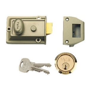 Yale P-77-ENB-PB-60 Traditional Nightlatch Green/Brass