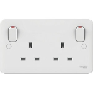 Lisse 13A 2 gang double-pole with outboard rockers £4.49