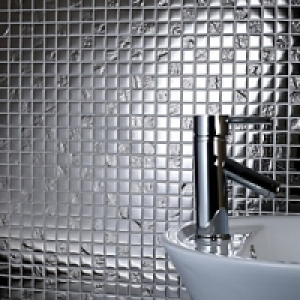 Wickes Chrome Pattern Mosaic Tile 30 x 30cm