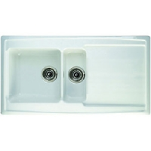 Wickes Contemporary 1.5 Bowl Ceramic Sink White £269.00