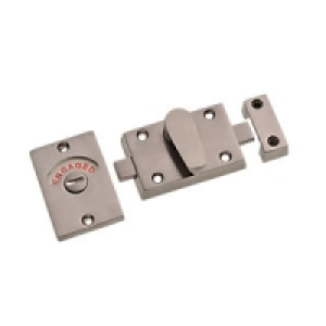 Wickes Bathroom Indicator Bolt Satin Nickel Finish 65mm
