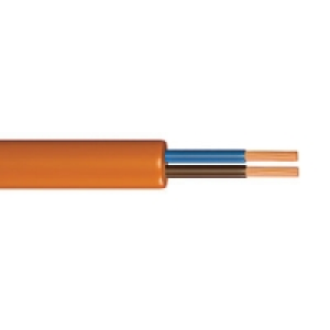 Time 1.0mm2 2 Core Round Flexible Cable Orange 3182Y 25m