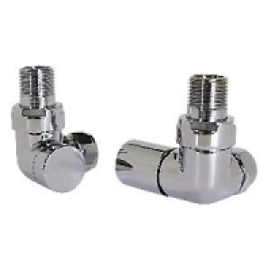 Contemporary Round Corner Radiator Valves - Chrome