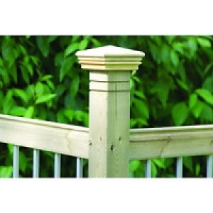 Wickes Deck Post Pyramid Slipover Cap 62x135x135mm Green