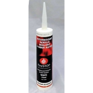 4FireDoors Intumescent & Acoustic Acrylic Sealant White 310m £4.99