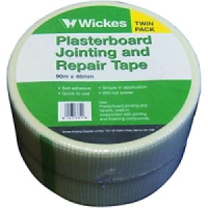 Wickes Fibreglass Plasterboard Repair & Jointing Tape 90m Pa £8.49
