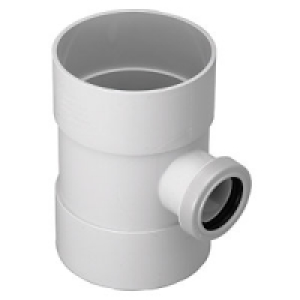Wickes 110 x 40mm Short Boss Pipe Grey