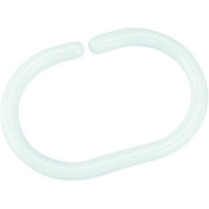Wickes Shower Curtain Rings White Pack 12 &pound;4.99
