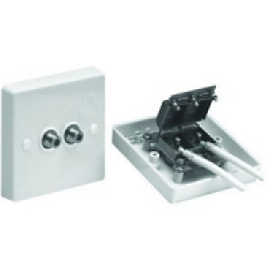 Wickes F Satellite Screened Twin Outlet Plate £6.98