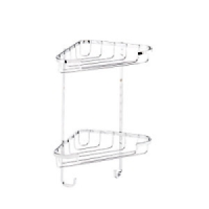Croydex Rust Free Small Two Tier Corner Basket