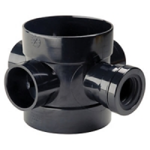 Wickes 110 x 32mm Short Boss Pipe Black