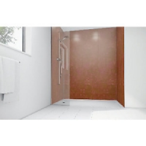 Wickes Red Pearl Gloss Laminate 1200 x 900mm 3 Sided Shower