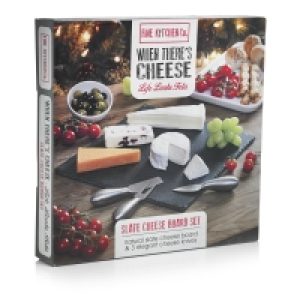 Wilko  Slate Cheese Board Set