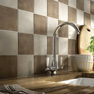 Wickes Tuscan Rustic Brown Satin Ceramic Wall Tile 148x148mm £19.19