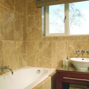 Wickes Dark Cappuccino Brown Polished Marble Floor Tile 305x