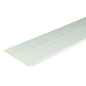 Wickes PVCu White Ash Effect Interior Cladding 250x2500mm PA £39.99