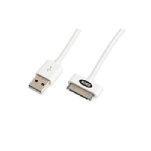 Ross 30 Pin To USB Sync And Charge Cable White 1m &pound;7.99