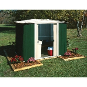 Rowlinson Metal Apex Shed with Floor Green and White 8 x 6 f £369.99