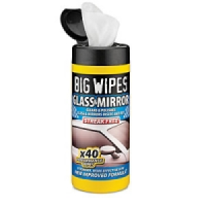 Big Wipes Auto Perf Wipes Glass Mirror &pound;2.99