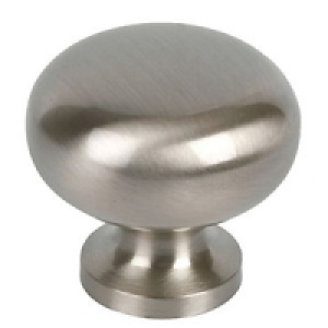 Wickes Sleek Round Knob Satin Nickel 29mm 4 Pack &pound;6.29