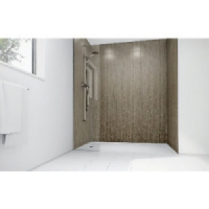 Wickes Roman Stone Laminate 1700 x 900mm 3 Sided Shower Pane