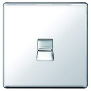 Wickes Telephone Socket Master 1 Gang Polished Chrome Screwl £13.49