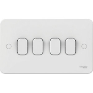 Lisse 4 Gang 2 Way Switch White £6.49