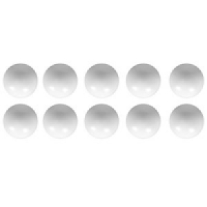 Wickes Plastic Ball Top Knobs White 37mm 10 Pack &pound;10.49