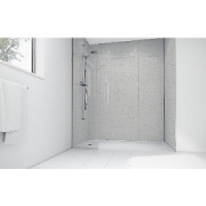 Wickes White Sparkle Gloss Laminate 1200 x 900mm 3 Sided Sho