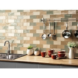 Wickes Cotswold Wall Tile Latte 75x150mm