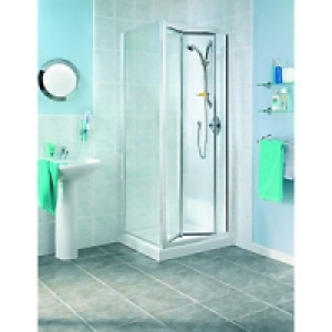 Wickes  Wickes Bi-Fold Shower Enclosure Door & Side Panel Silver Eff